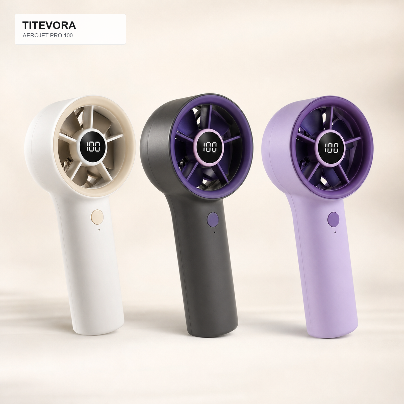 TITEVORA AeroJet Pro portable turbine fan in three color options