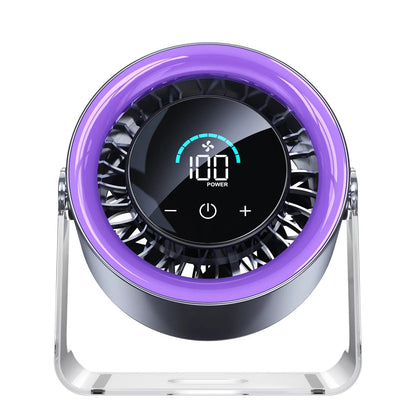 Vevolora GlacierFlow X1 100-speed desk fan front display