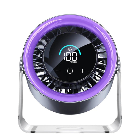 Vevolora GlacierFlow X1 100-speed desk fan front display