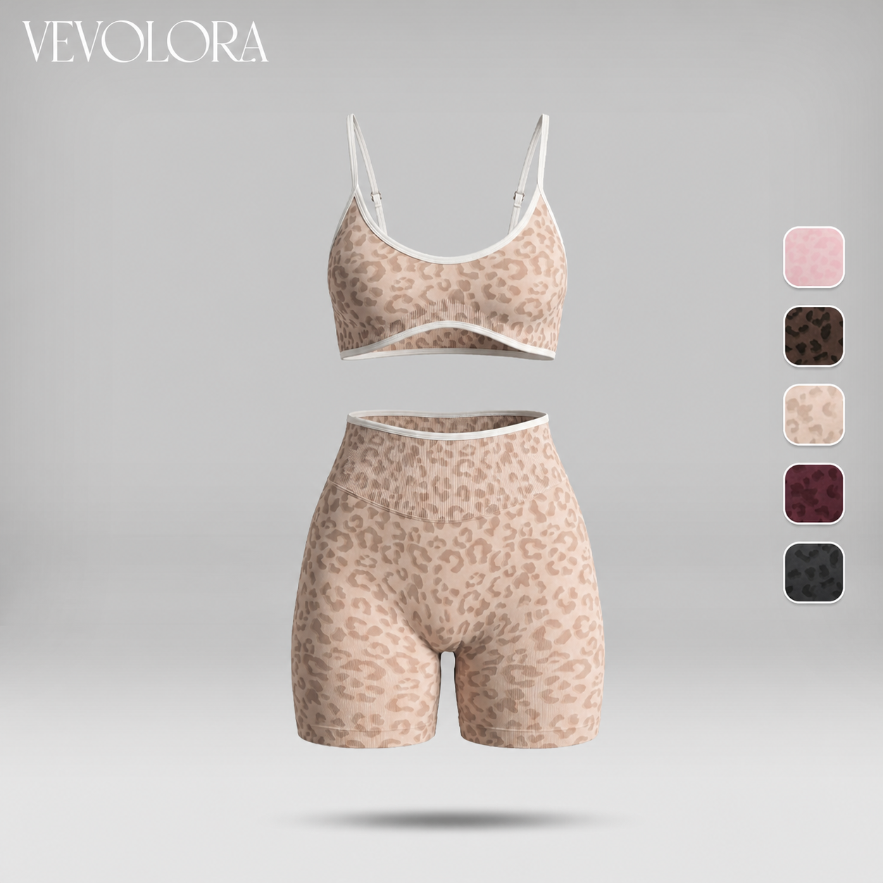 Vevolora Leopard Seamless Workout Set