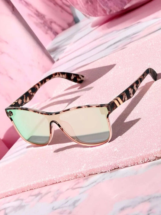 vevolora Riviera Multicolor1 tortoise flat-top mirrored sunglasses