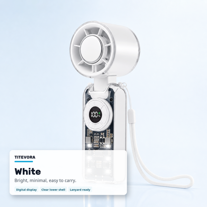 White TITEVORA GlacierFlow X1 portable turbo cooling fan