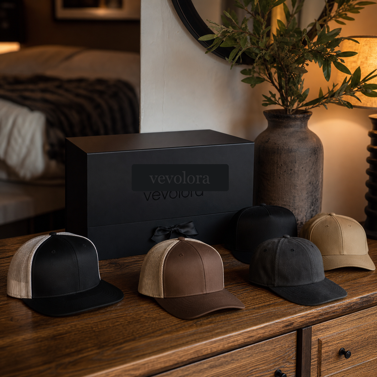 vevolora Mystery Hat Box styled as a gift