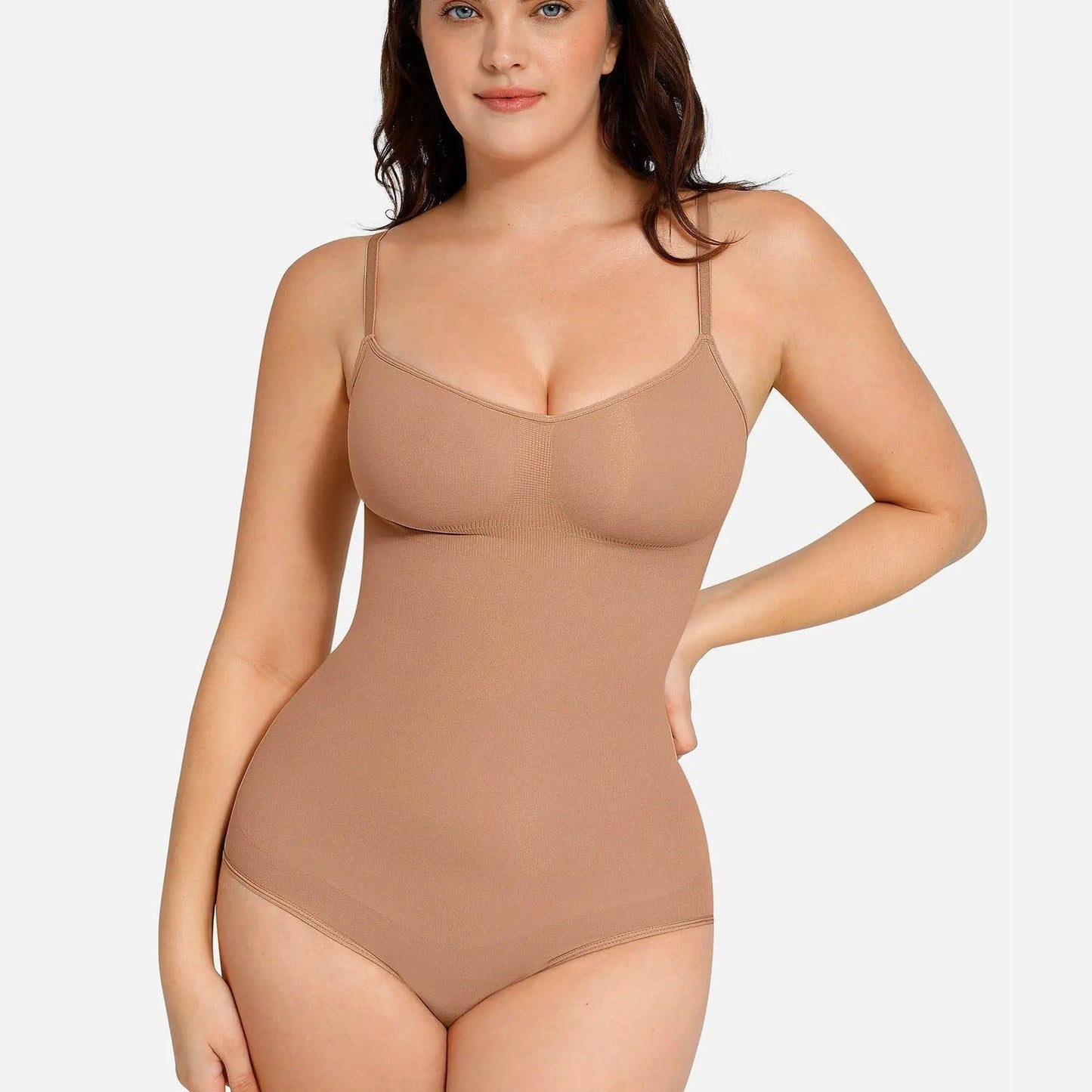 vevolora Light Coffee seamless shaping bodysuit