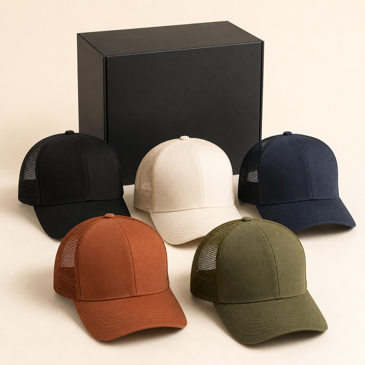 Five curved brim trucker caps for the 112 trucker option