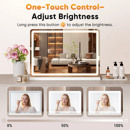 Vevolora vanity mirror adjustable brightness control