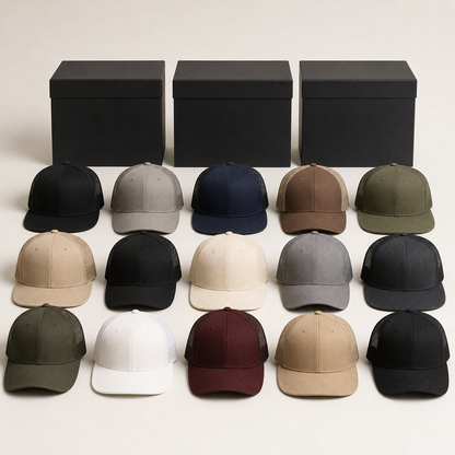 Three mystery boxes with fifteen total hats