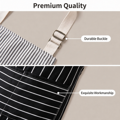 vevolora apron buckle and stitching detail