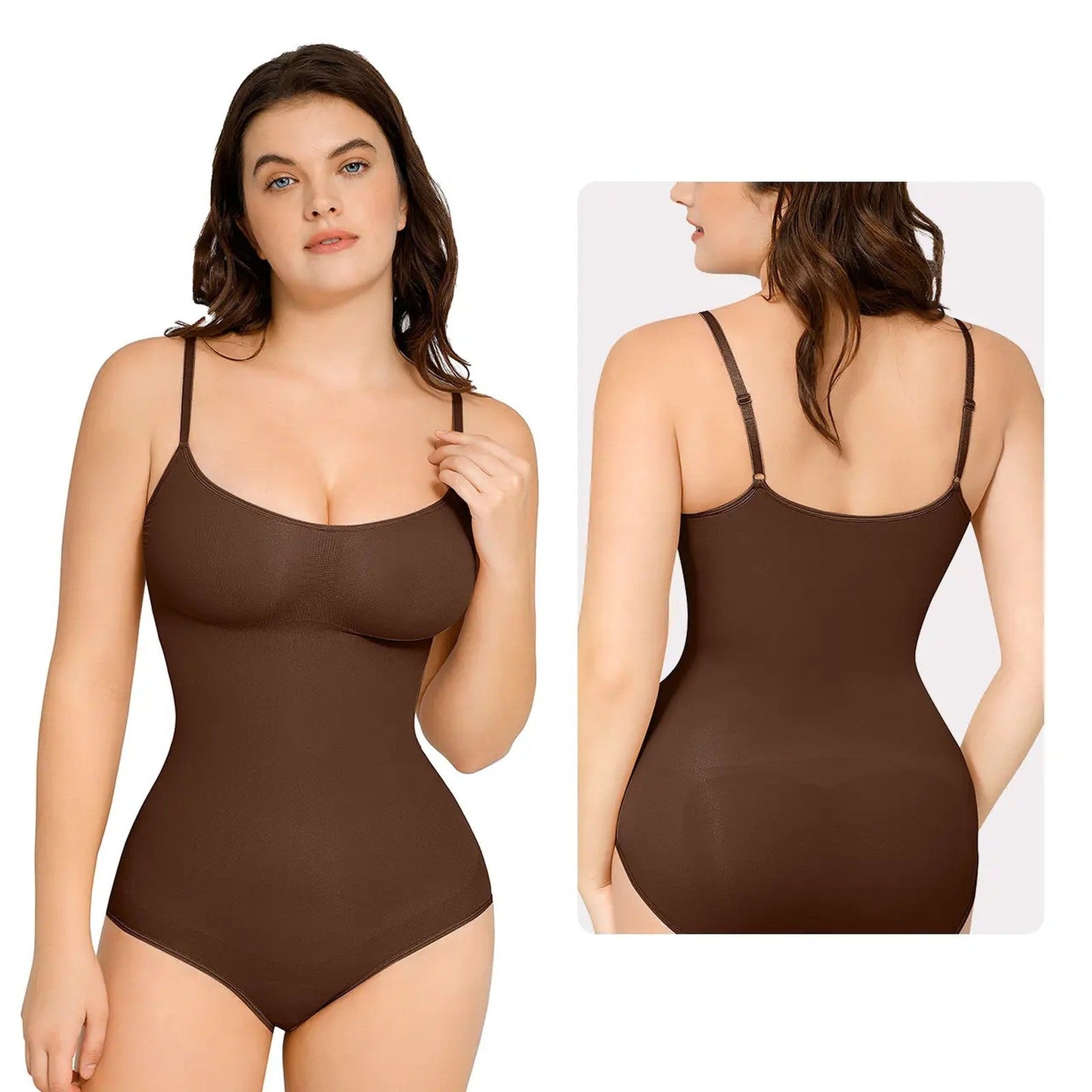 vevolora Panty-dark brown seamless shaping bodysuit