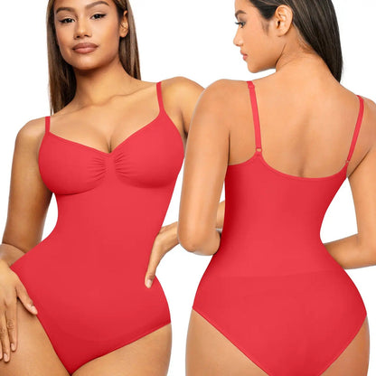 vevolora Panty-Puce Red seamless shaping bodysuit