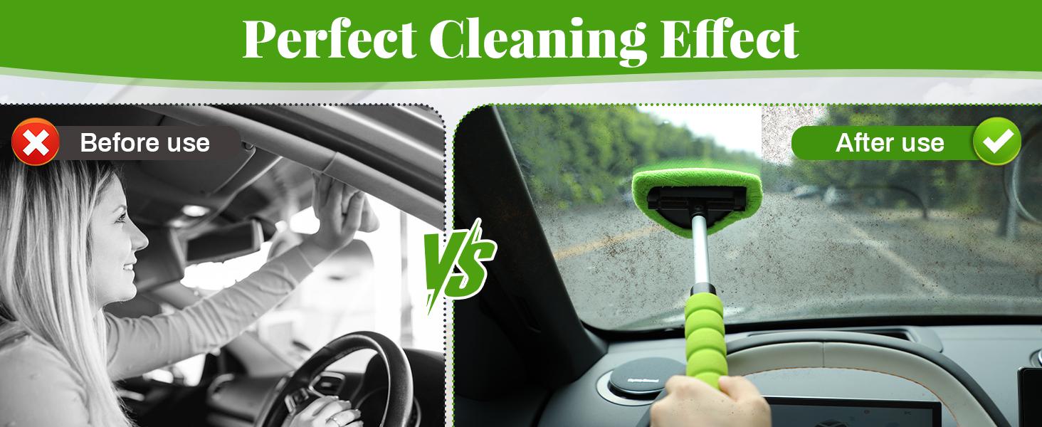 Windshield cleaning effect detail image