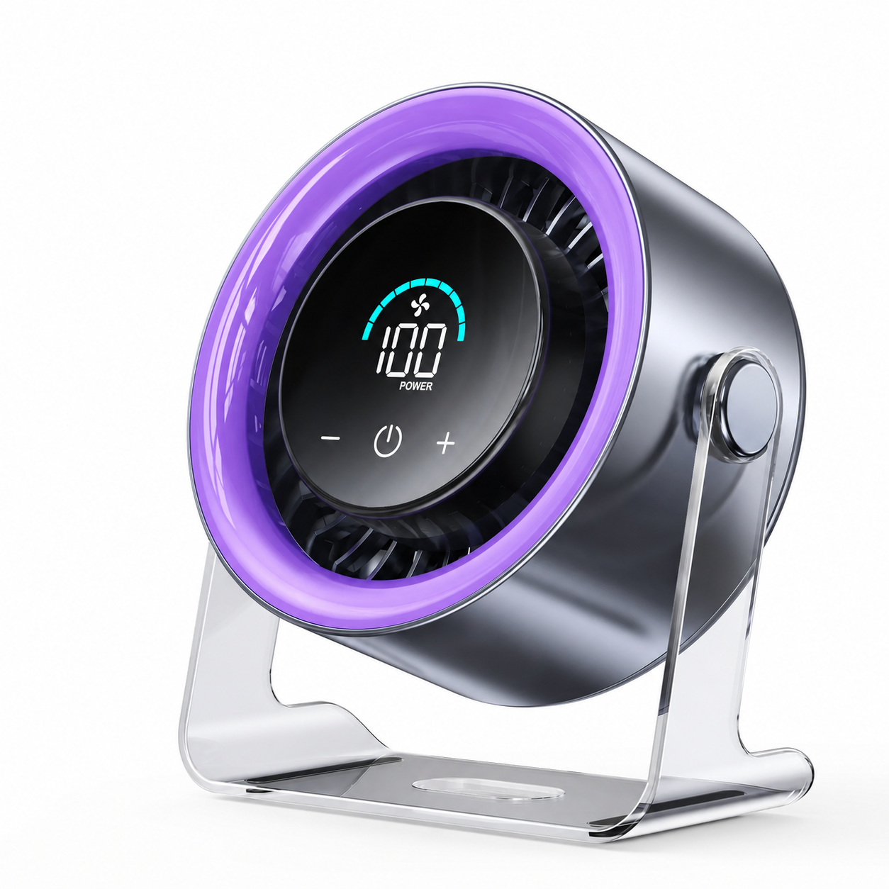 Purple Vevolora GlacierFlow X1 desk fan