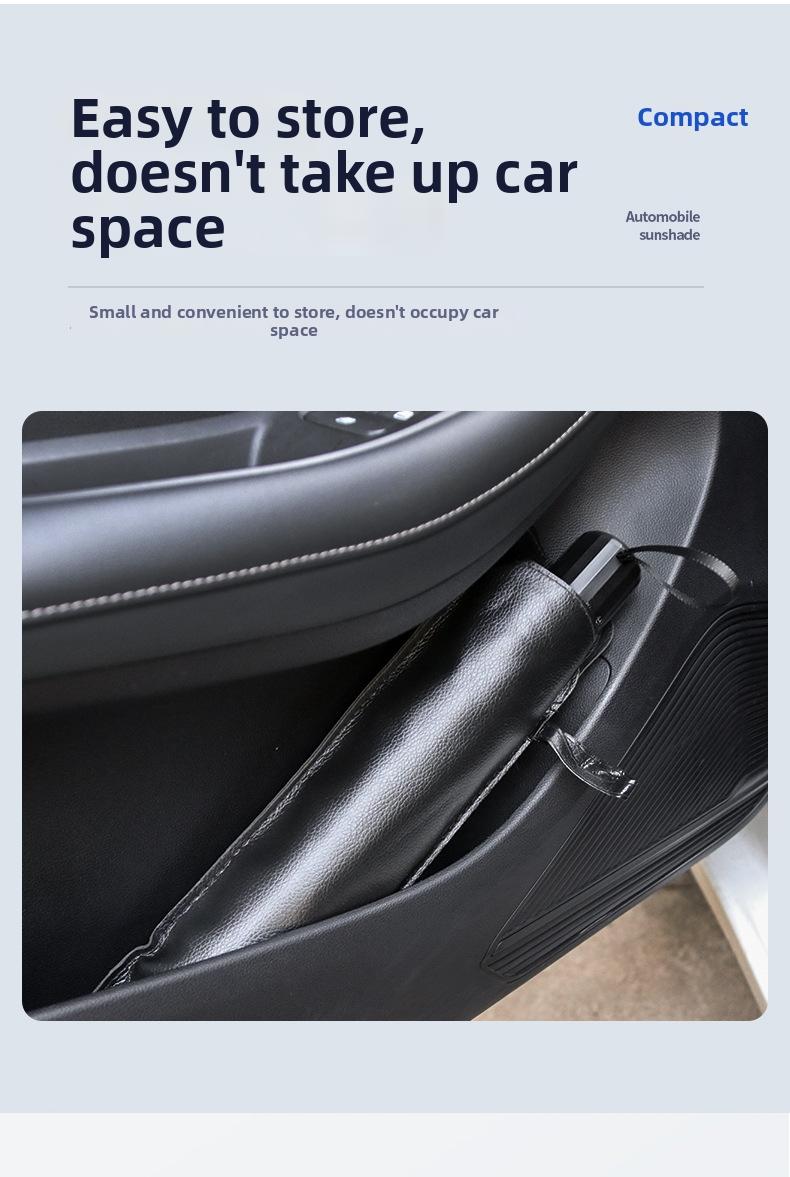 vevolora compact car sunshade storage view