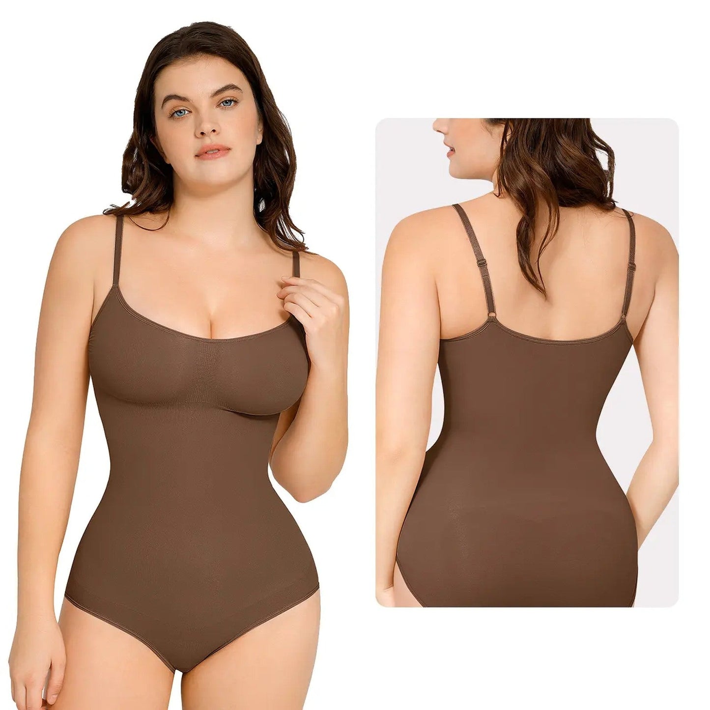 vevolora Panty-brown seamless shaping bodysuit