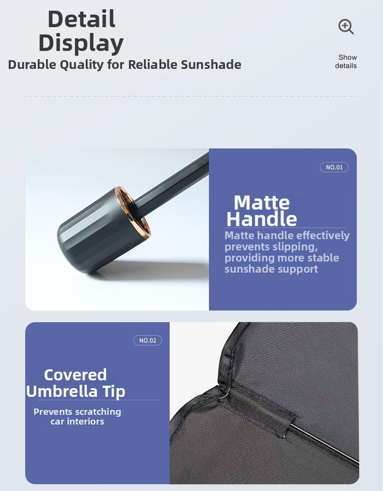 vevolora umbrella handle and covered tip details