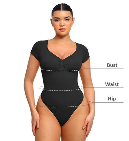 Bust waist and hip measurement placement guide