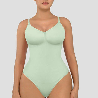 vevolora Thong-Lime Green seamless shaping bodysuit