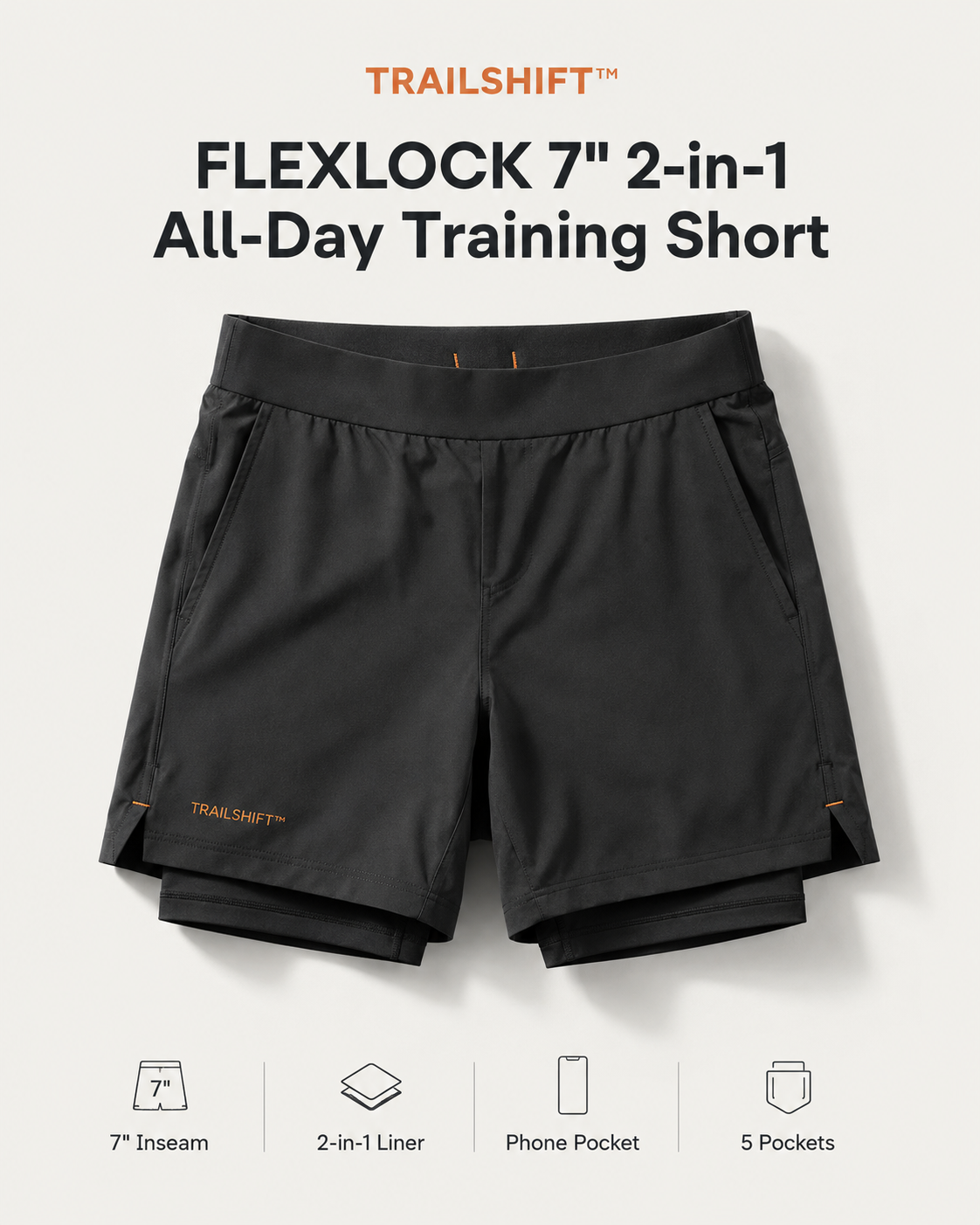 TRAILSHIFT™ FLEXLOCK 7" 2-in-1 All-Day Training Short - view 4