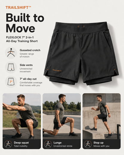 TRAILSHIFT™ FLEXLOCK 7" 2-in-1 All-Day Training Short - view 3
