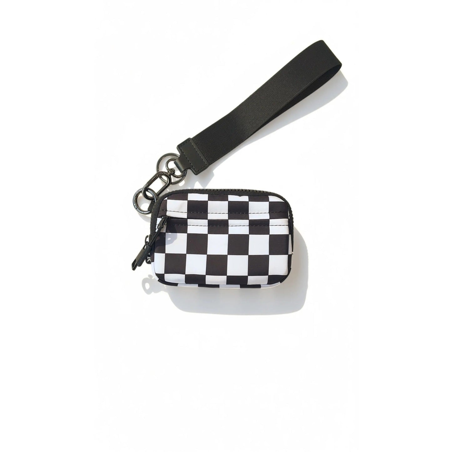vevolora RFID compact wristlet wallet in Black Checkered