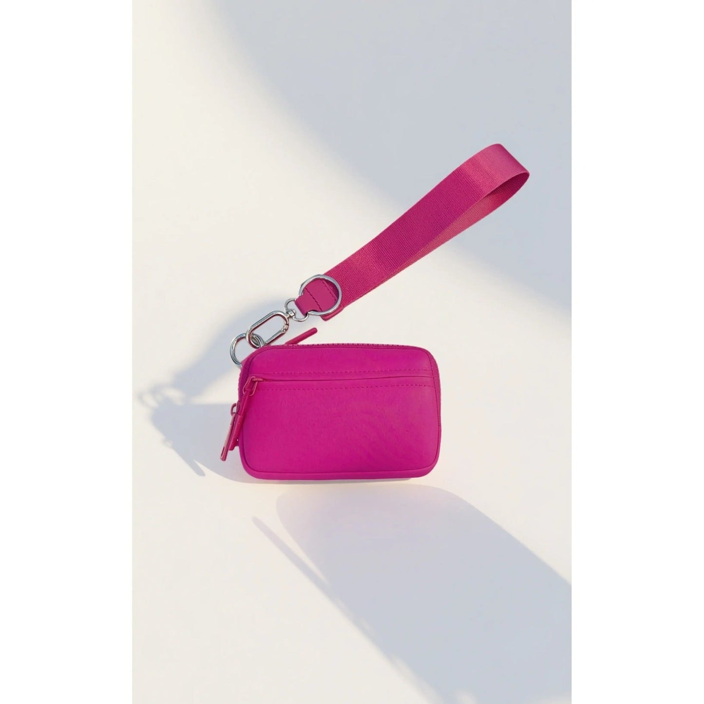 vevolora RFID compact wristlet wallet in Hot Pink