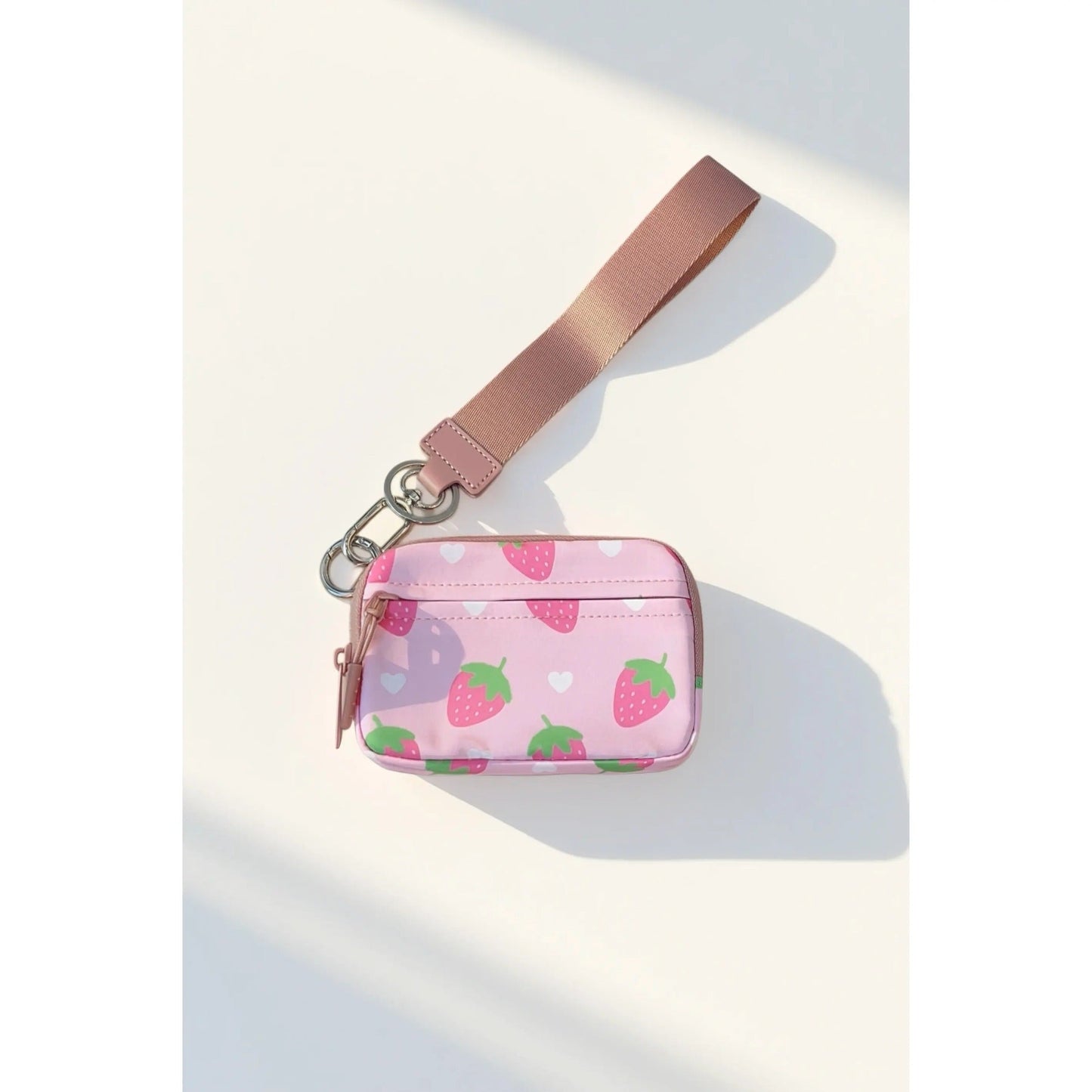 vevolora RFID compact wristlet wallet in Strawberry Shortcake