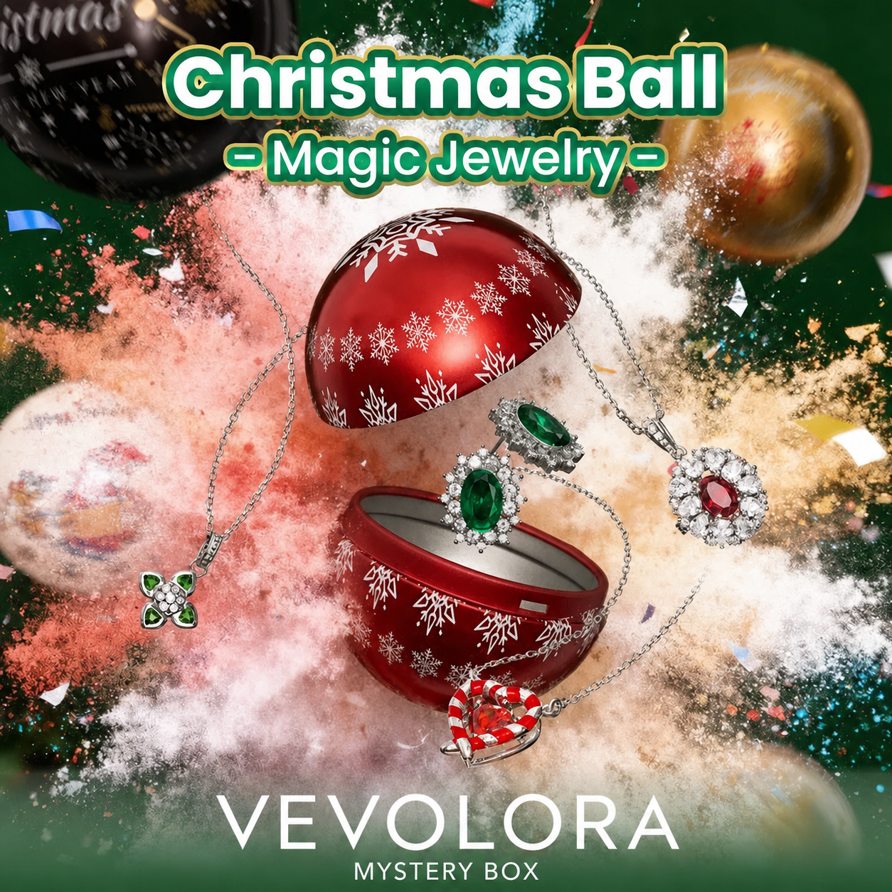 Vevolora Variant | vevolora-jewelry-mystery-box | christmas ball magic jewelry