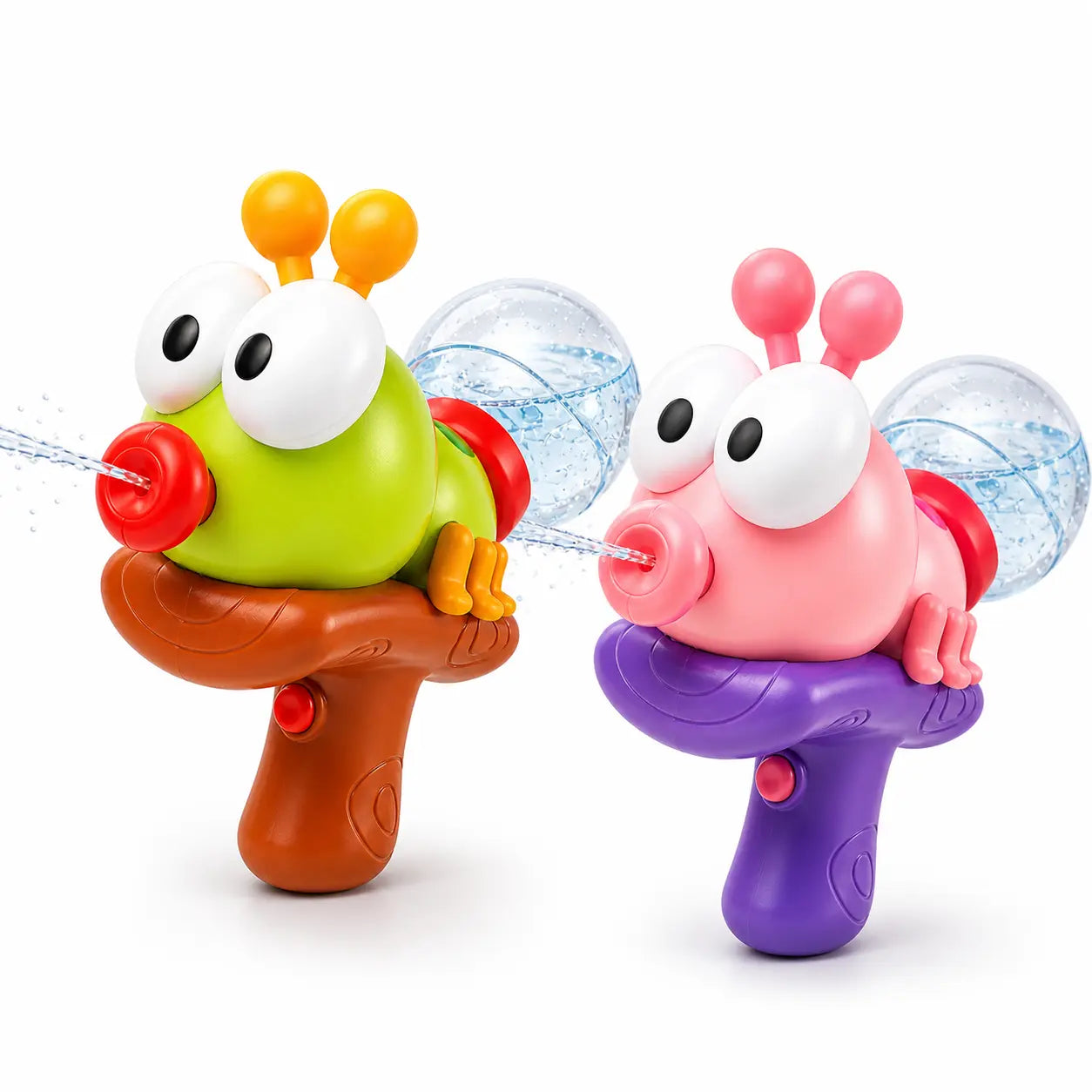 Green and Pink Vevolora electric animal water blasters
